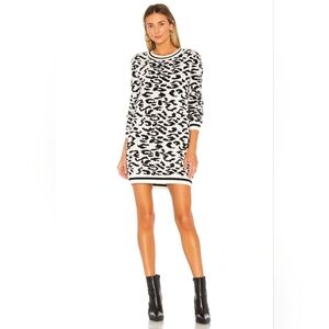 Lovers And Friends Leopard Print Sweater Dress